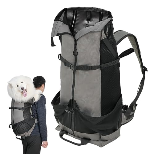 Hundeträger -Rucksack - Mit Großer Kapazität, Anti -Haar -Prise Pack | Multifunktionales Wanderabenteuerdesign Im Freien, Entkommen Beständiger Rucksack Für Große Hunde, Das Gehen Camping Ver