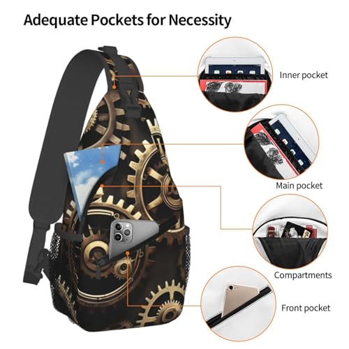 Mochila de pecho urbana para viaje y senderismo, negro miniatura 4