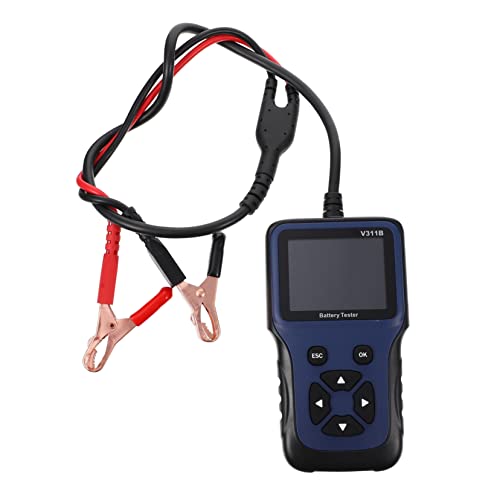 Unomor Battery Tester Car Supply Battery Voltage Meter Electric Tester Automotive Battery Checker Car Battery Testing Tool Digital Voltmeter Analyzer Electronic Detector Tools Plastic