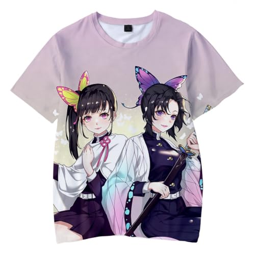 Satdflie Anime Camisetas con Estampado para Hombre Mujer Niña Niño Manga Corta Camisa Cuello Redondo Crew Neck T-Shirt Camiseta Básica de Verano, Estilo/10, M