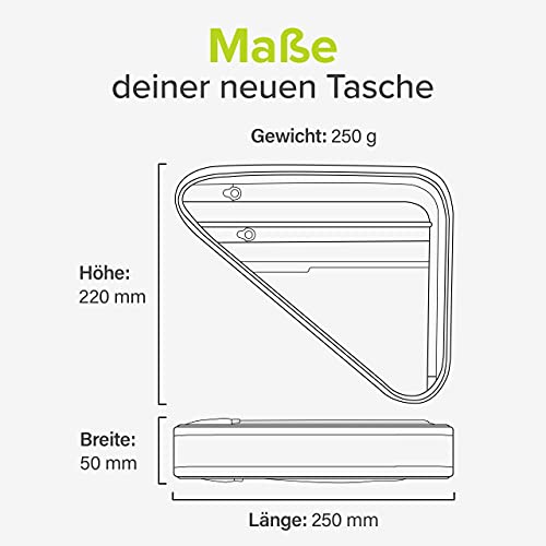 VELMIA Fahrrad Dreiecktasche Wasserdicht - Fahrrad Rahmentasche, Triangeltasche ideal für Fahrradschloss, Werkzeug, Regenjacke - Fahrradtasche Rahmen