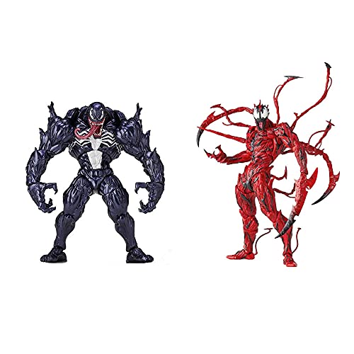 XMxx Venom Action Figure, Venom Carnage Spiderman Action Figure with Box PVC Killer Collection Model-Venom+Carnage