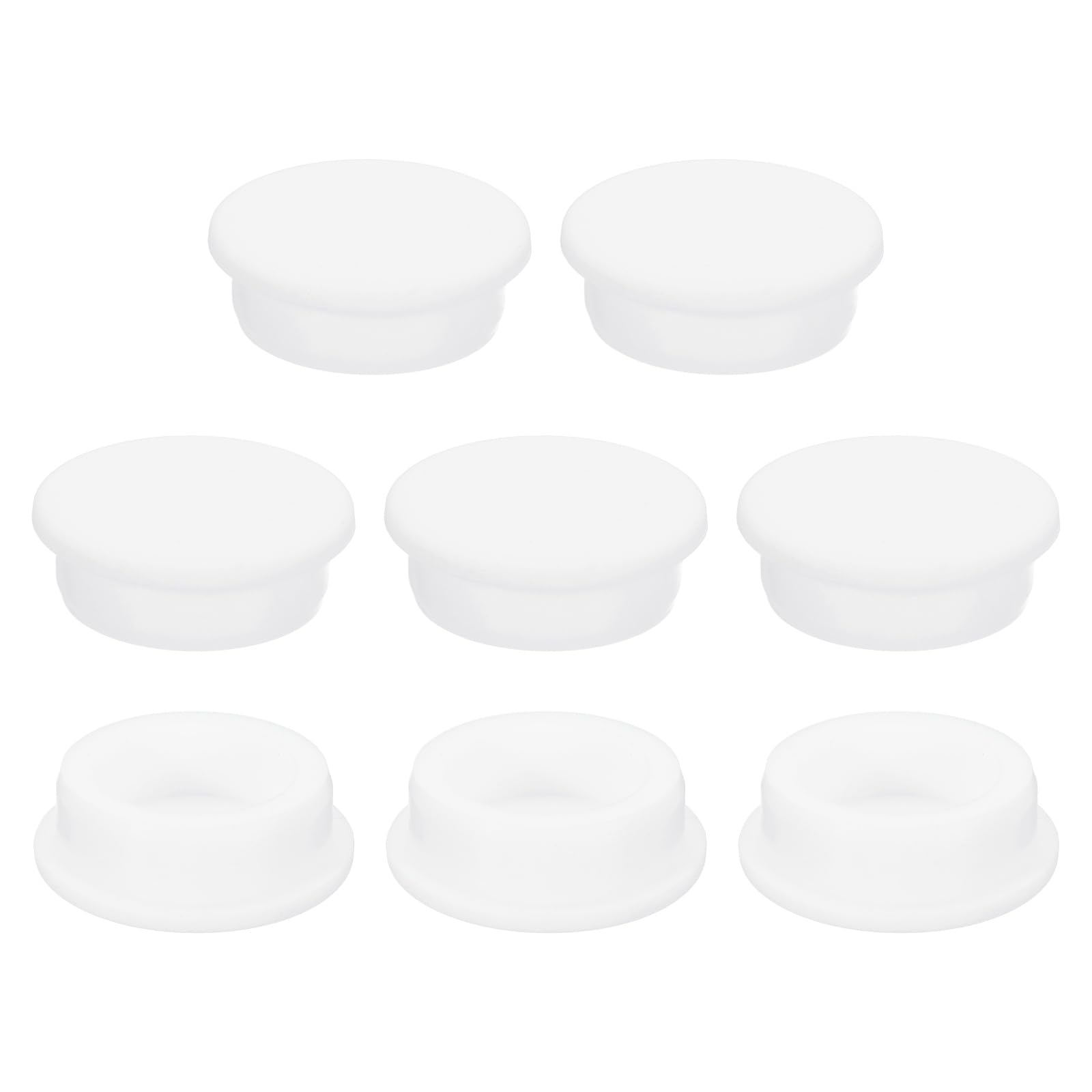 QUARKZMAN Pack of 8 Silicone Hole Plugs 41 3 mm White High Temperature T Type Rubber Plugs for 40 41 mm Hole Waterproof Buttonhole End Caps for Powder Coating Sealing Plugs Pipe Holes