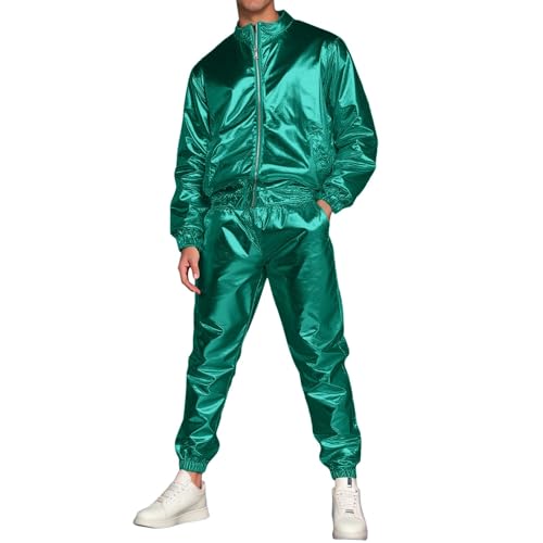 Costume métallique homme années 80 90 tenue disco rave party