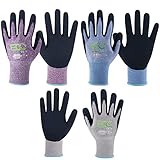 KANGLONGDA 7 Pairs Women Gardening Gloves, EN388 2131X Outdoor Protective Work Gloves with Breathabl
