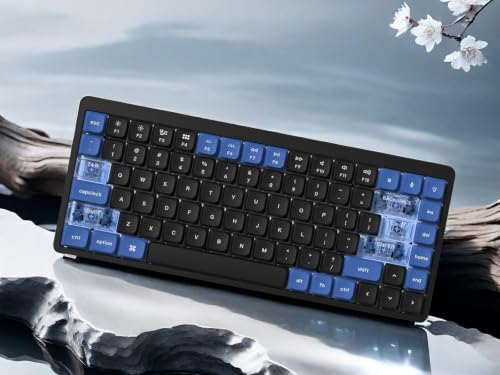Image of dagaladoo Low Profile keycaps Set,Double Shot PBT Key caps,Black /Blue | 138-keys custom keycaps for Mechanical Keyboard 60% 65% 75% 96% 100% cherry-MX switch,TKL, Full-Sized Layout