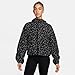 Nike Dri-FIT Reflective Print Women's Running Jacket (US, Alpha, Medium, Regular, Regular, Black)