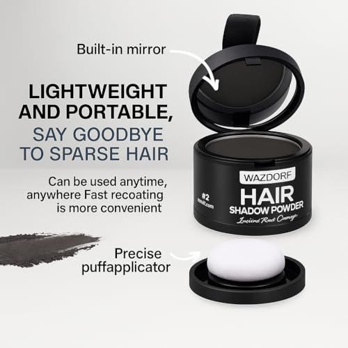 Wazdorf Store Wazdorf Cover-Up Hair Powder Black 4g - Image 3