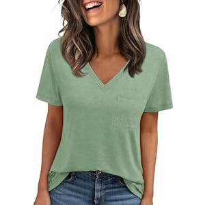 AUTOMET T Shirts for Women Short Sleeve Shirts V Neck Plus Size Summer Tops Casual Beach Vacation Outfits Clothes 2025