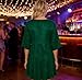 Sequin Dress for Women Sparkly Round Neck Half Sleeve Cocktail Party Prom Mini Dresses Loose Fit Fashion Outfits S-2XL Green