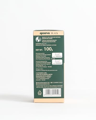 Image of Makaibari Green Valley Apoorva Finest Darjeeling Black Loose Tea Leaves 100 Gm | Premium Darjeeling Single Estate | Muscatel Fruity Top Notes | 50 Cups