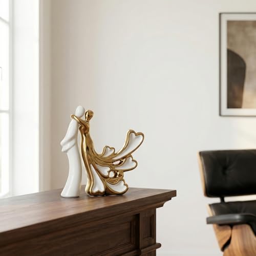 Estatuas de pareja de cerámica moderna para decoración miniatura 7