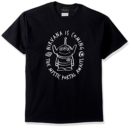 Disney Men's Toy Story Alien Nirvana Mystic Portal Graphic T-Shirt, Black, X-Large Disney Men's Toy Story Alien Nirvana Mystic Portal Graphic T-Shirt, Black, X-Large