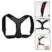IWOWHERO Adjustable Posture Corrector Back Straightener for Men and Women Brace Comfortable Stable Fit for Posture Improvement and Muscle Strengthening Black