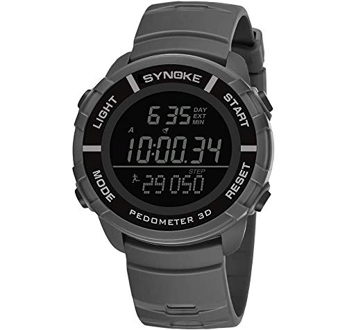 Herren 'S Digital Armbanduhr, Sport Outdoor Multifunktion Modische Leuchtende LED-Hintergrundbeleuchtung 50M Wasserdichter Chronograph Alarmkalender