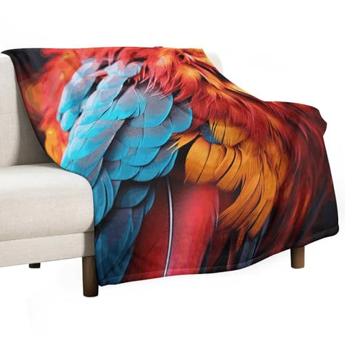 Couverture en flanelle douce de qualité supérieure jeté de lit imprimé plumes - 2
