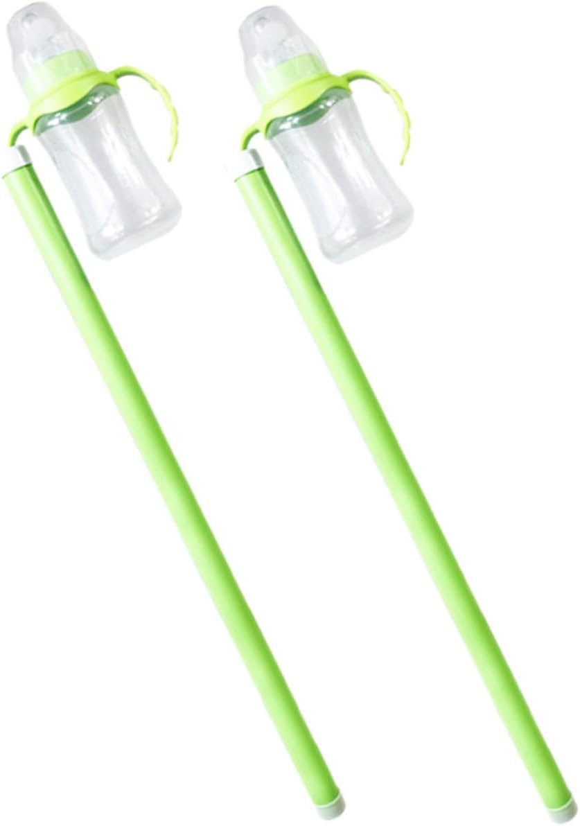 Mipcase 2pcs Fish Feeder Bottle with Pole Fish Food Dispenser for Carp Tanks Easy to Assemble and Clean and Dwarf Carp Feeding Sturdy Design