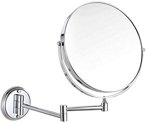 Miroir salle de bains mural double face pour un maquillage lumineux et un gain de place optimal
