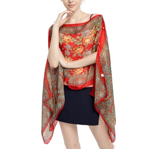 Women's Chiffon Cover Up Fall Shawl Boho Summer Travel Beach Fashion Cool Lightweight Spring Scarves