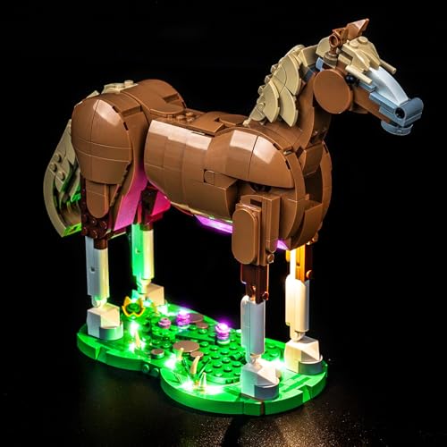 Kit d'éclairage LED compatible avec Lego 31166 Cheval Magnifique (pas de modèle), kit d'éclairage décoratif pour jouet créatif