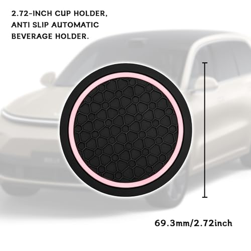 4PCS Portavasos de Silicona Automotriz Antideslizante miniatura 2