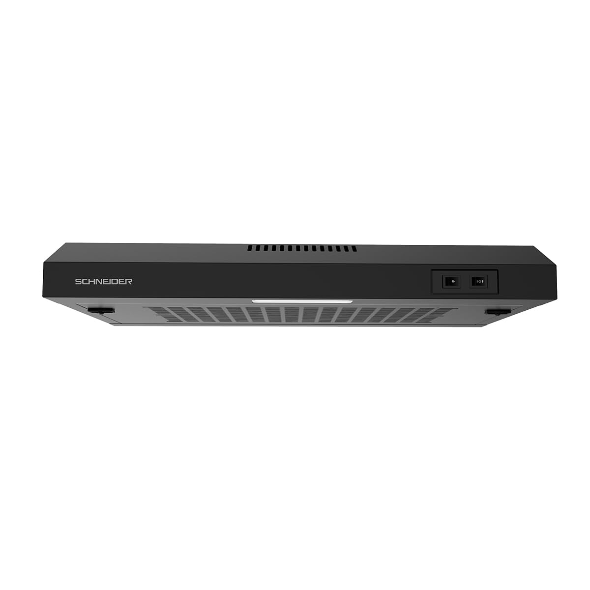SCHNEIDER Campana extractora 60 cm, Potencia succión 177.4 m³/h, Motor 80W, 2 niveles de potencia, Color Negro SCHC6018CN