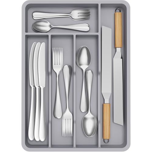 Lifewit Range Couvert Tiroir, Organisateur Couverts Tiroir Cuisine, 24x34 cm, Rangement pour Vaisselle, Bac de Rangement pour...