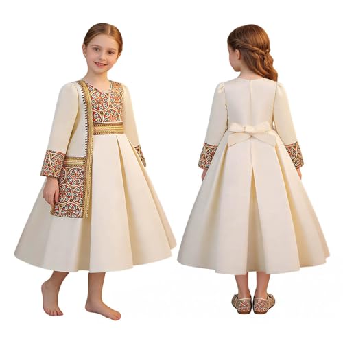 Abaya style Dubaï fille aux finitions soignées et manches longues