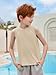 Haloumoning Boys Tank Tops Athletic Sleeveless Crewneck T-Shirts Kids Undershirts 5-14 Years Khaki
