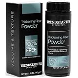 TRENDSTARTER - THICKENING FIBER POWDER (40g) - Natural Matte Finish Hair Styling Powder for All Hair Colors - Instant Thickness, Volume, & Texture - Oil Eliminating Lightweight Formula