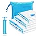 Lot de 6 Sac sous Vide Vetement Aspirateur XXL*2 Housses de Rangement sous Vide Sac Rangement sous Vide Aspirateur pour Couettes Matelas Literie Oreillers(Pompe fournie)