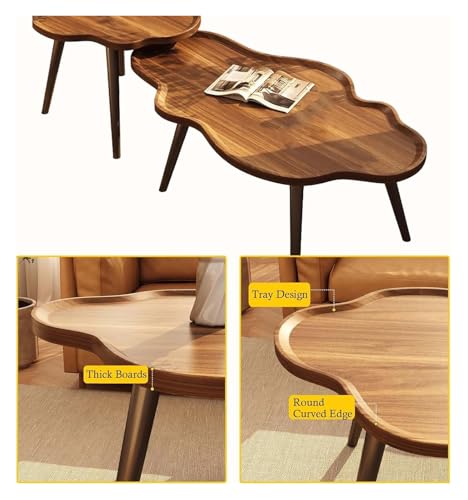 Table basse gigogne lot de 2 petite table salon appoint bois