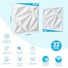 Art3d 33-Pack 3D Wall Panel for Interior Wall Decor, Diamond Textured PVC Accent Wall Paneling for Living Room Bedroom Office TV Wall Background, 11.8x11.8 Cover 32.Sq.Ft., White