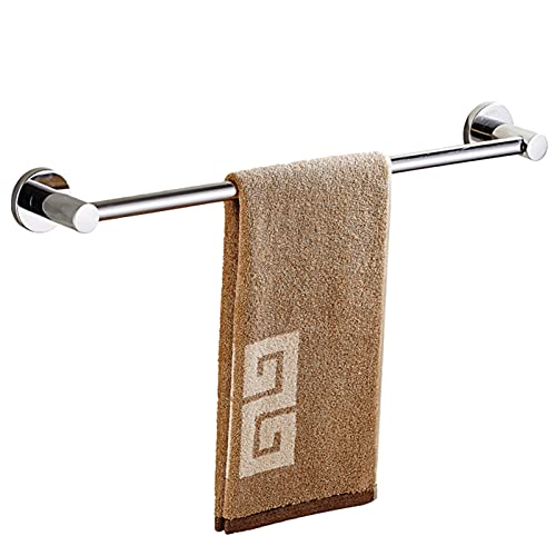 Porte-serviette en acier inoxydable au design épuré et finition argentée polie