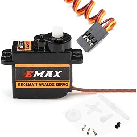 ICQUANZX Servo Motor，ES08A II Mini Gear Analog Servo Shockproof Stable Machine Compatible for RC Model
