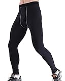 Hombres Compresión Leggings Base Capa De Correr Polainas Apretadas Larga Deportes Pantalones Negro Gris 3XL