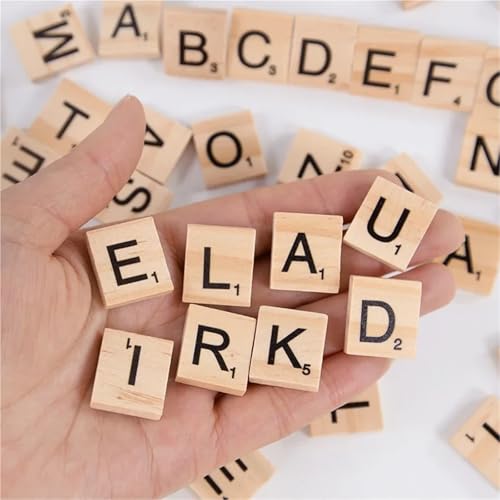 Fichas de madera para Scrabble 6 sets letras y números miniatura 5