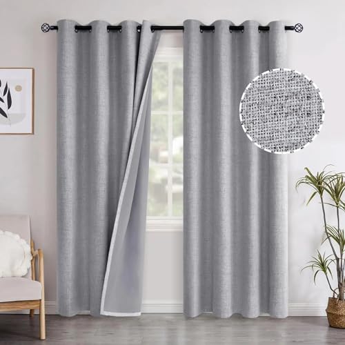 Rideau occultant beige à œillets W250x270cm pour salon - 6