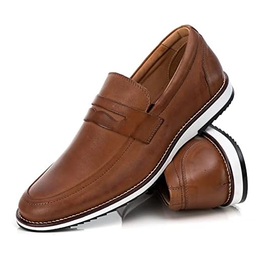 Sapato Iate Casual Masculino Brogue Premium Couro Confort Andora cor:Marrom;Tamanho:41