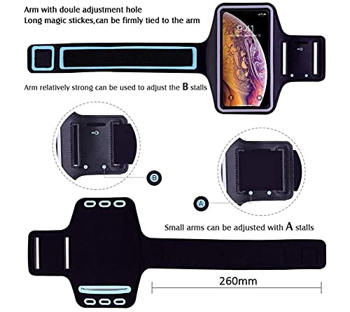 LuxeBass Xiaomi Redmi Note 8 Pro Sportarmband – Zwart – Neopreen – 1 sleutelhouder – Spatwaterproef - Image 3