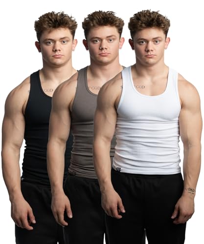 Ekkovision Beaters, Men's Tank Tops, Cotton Spandex Blend Tanks Tops for Men, Comfortable, Durable &...