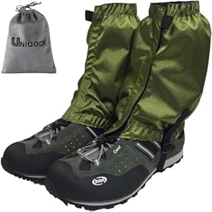 Gaiters for Hiking Waterproof, Leg Gaiters with Upgraded Zipper Design, Lightweight Shoe Gaiters for Men Women, Dirt-Proof Ripstop Hiking Gaiters, Breathable Boot Gators for Hunting