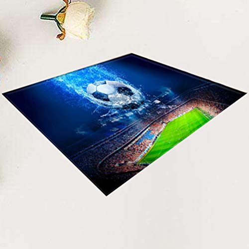 Yardwe -1 peça 180x20cm sem capacho bola de futebol 3D impressa para casa tapete decorativo tapete t