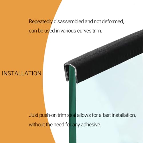 Image of U-Shape Edge Banding - Fits 1 /2 inch Edge, Rubber Trim for Sharp /Rough Surfaces, Veneer, Sheet Metal, Tables, Cars, Trucks, Boats & More - 5FT