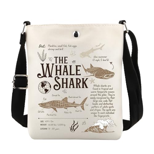 MAOFAED The Whale Shark Crossbody Bag, Shark Lovers Gift, Sea Creature Gift, Ocean Lover Gift, Whale Shark Fan Gift (whale shark)