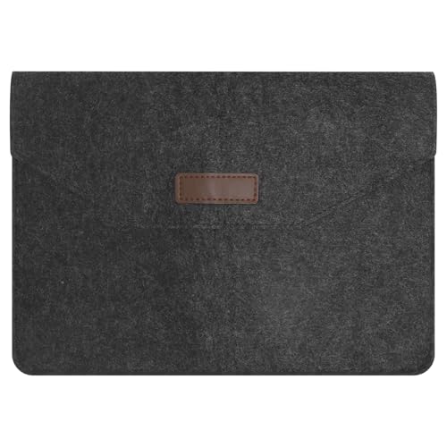 APOMOONS 13 Zoll Filz Laptop Hülle, Laptop Sleeve mit Mehreren Fächern, Ultradünn Laptophülle Sleeve Tablet Tasche Laptophülle mit Großem Fassungsvermögen Laptoptasche Schutzhülle (Schwarz, 13 Zoll)