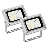 ZIMBRO 2pack 800lm Landschaftslicht Mit Stecker 6000k Kaltweißes Arbeitslicht 10W Superhelles Spielplatzlicht for Kommerzielles Museum Im Freien