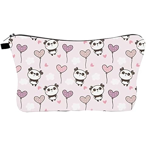 FAVORTALK Portable Makeup Organiser with Panda Design Cover