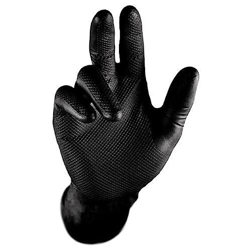 50 PAAR Nitrilhandschuhe Nitril Handschuhe 0422 Grip schwarz (XXL (11))