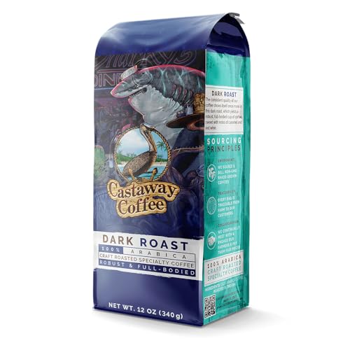 Castaway Coffee Dark Roast 12 oz Whole Bean miniatura 1